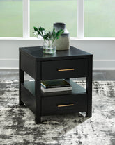 Prime Furniture - Ashley Furniture - Winbardi End Table - Rectangular End Table / Black - T786-3